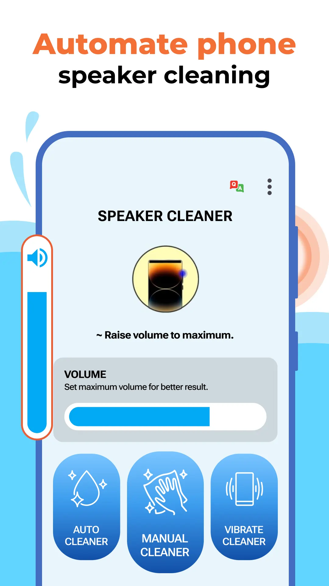 Speaker Cleaner Volume Booster